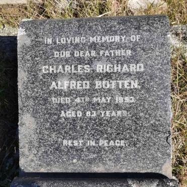 BOTTEN Charles Richard Alfred -1953