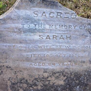 CROUT Sarah -1876