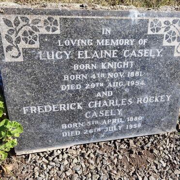 CASELY Frederick Charles Rockey 1880-1958 &amp; Lucy Elaine KNIGHT 1881-1954
