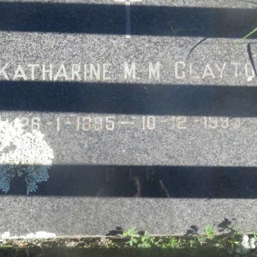 CLAYTON Katharine M.M. 1895-1993