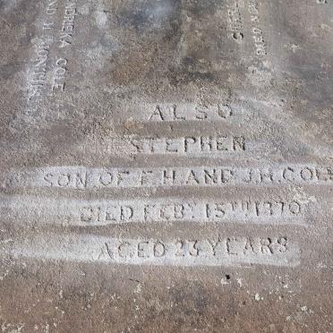 COLE Francis Henry -1866 :: COLE Johanna Hendrieka -1875 :: COLE Charles Robert -1874 :: COLE Catherine Margaret -1865 :: COLE Stephen -1870 _3