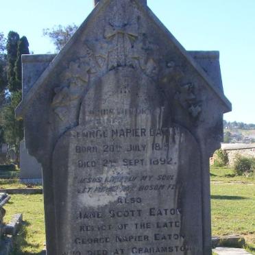 EATON George Napier 1837 -1892 &amp; Jane Scott -1898