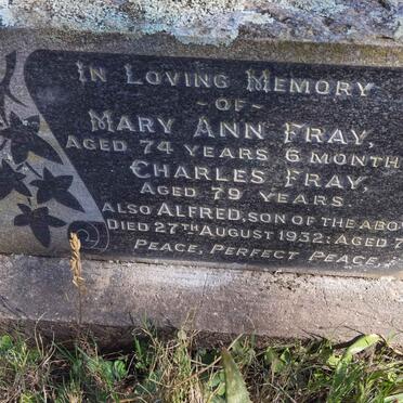FRAY Charles &amp; Mary Ann :: FRAY Alfred -1932