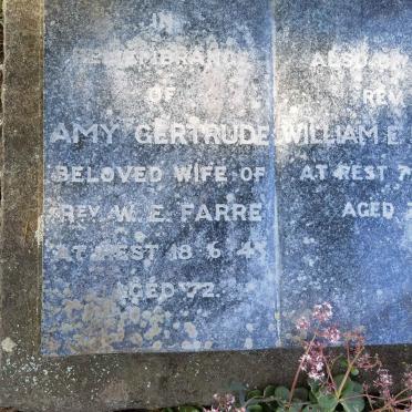 FARRE William E. -1950 &amp; Amy Gertrude -1943