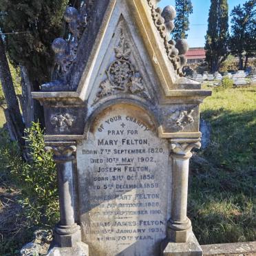 FELTON William James -1931 :: FELTON Mary 1820-1902 :: FELTON Joseph 1858-1859 :: FELTON James Mart 1828-1910