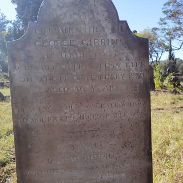 GIBBINS George -1870 & Mary -1872