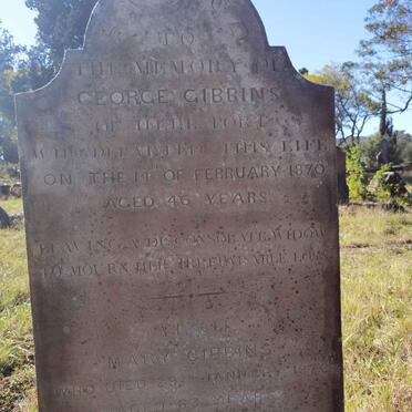 GIBBINS George -1870 & Mary -1872