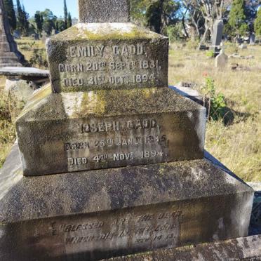 GADD Joseph 1835-1894 &amp; Emily 1831-1894