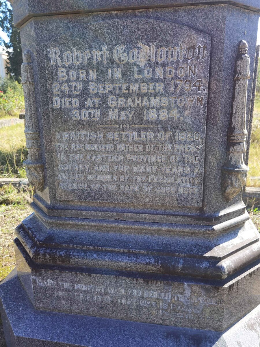 GODLONTON Robert 1794-1884