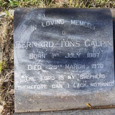 GALPIN Bernard L'ons 1887-1970