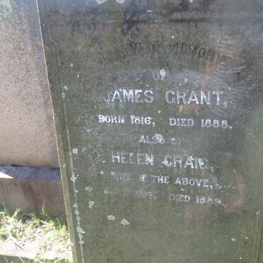 GRANT James 1816-1888 &amp; Helen CRAIG 1814-1889
