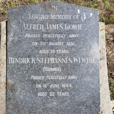 GOWIE Alfred James -1951 :: WEWEGE Hendrick Stephannes -1944