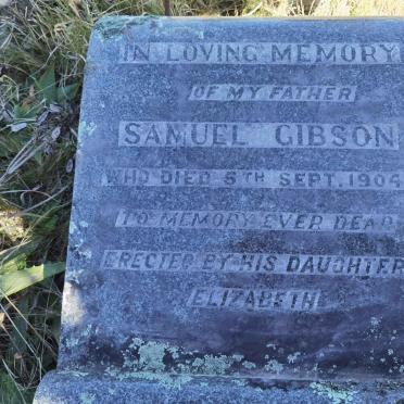 GIBSON Samuel -1904