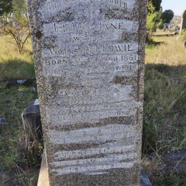 GOWIE William 1850-1938 & Ellen Jane 1851-1914 :: GOWIE Amy Ellen 1876-1882