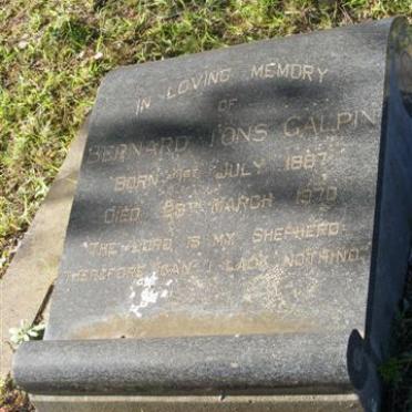 GALPIN Bernard I'ons 1887-1970