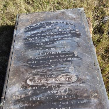 HEWSON Thomas William -1851 & Elizabeth -1842 :: HEWSON Edwin Benjamin -1851 :: HEWSON Frederick William -1861