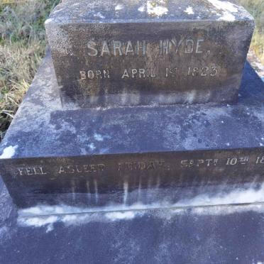 HYDE Sarah 1823-1886