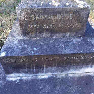 HYDE Sarah 1823-1886