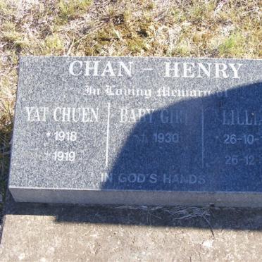 HENRY Yat Chuen, CHAN 1918-1919 :: CHAN-HENRY Baby girl -1930 :: CHAN-HENRY Lillian -1936