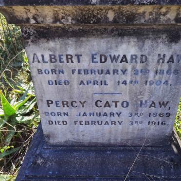 HAW Albert Edward 1866-1904 :: HAW Percy Cato 1869-1916
