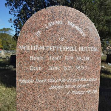HUTTON William Pepperrell 1839-1890