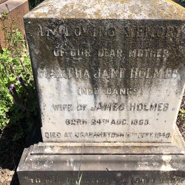 HOLMES Martha Jane nee BANKS 1863-1940