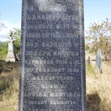 HOOLE Harriet Porter nee RHODES -1856 :: HOOLE Louise Mortimer -1839