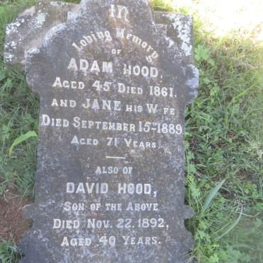 HOOD Adam -1861 &amp; Jane -1889 :: HOOD David -1892
