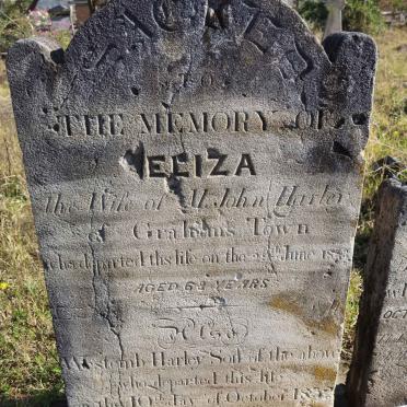 HARLEY Eliza -1853 :: HARLEY Westcomb -1832