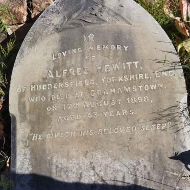 HEWITT Alfred -1898