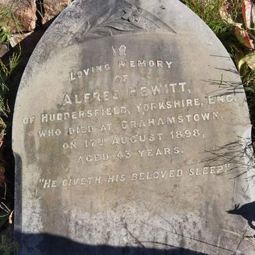 HEWITT Alfred -1898