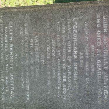 JAFFRAY John Lockhart -1880 &amp; Catherine Sims -1891