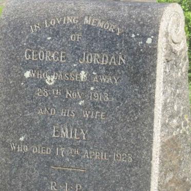 JORDAN George -1913 &amp; Emily -1923