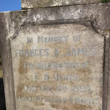 JAMES Frances A. -1889