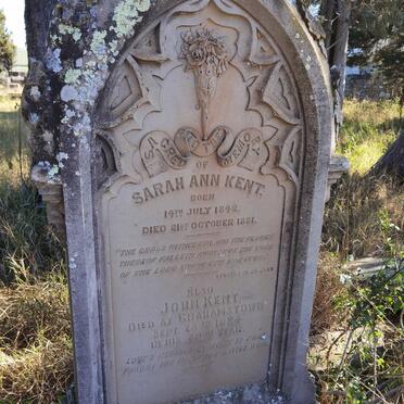 KENT Sarah Ann 1842-1881 :: KENT John -1894
