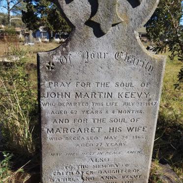 KEEVY John Martin -1847 &amp; Margaret -1865 :: KEEVY Edith 
