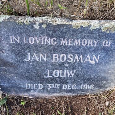 LOUW Jan Bosman -1916