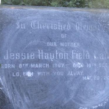 LAVIN Jessie Hayton Field 1867-1947