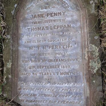 LEPPAN Jane Penny nee PARKER -1880