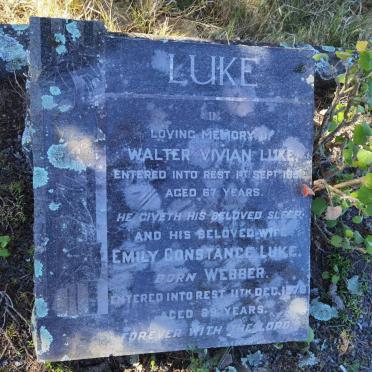 LUKE Walter Vivian -1952 &amp; Emily Constance WEBBER -1976