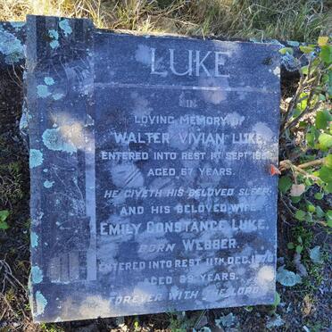 LUKE Walter Vivian -1952 &amp; Emily Constance WEBBER -1976