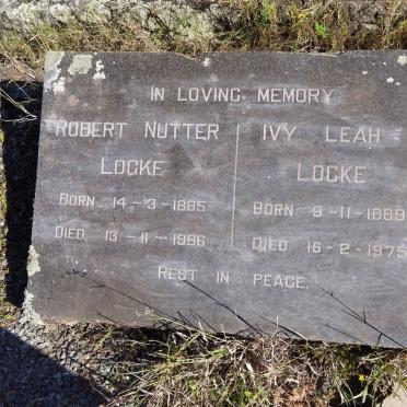 LOCKE Robert Nutter 1885-1966 &amp; Ivy Leah 1889-1975