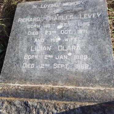 LEVEY Richard Charles 1886-1971 &amp; Lilian Clara 1889-1962