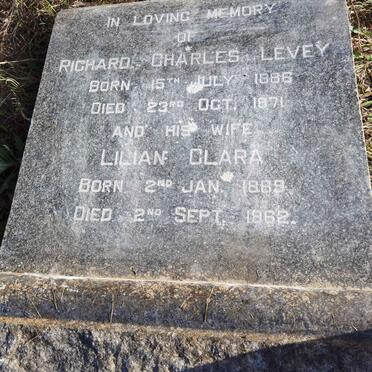 LEVEY Richard Charles 1886-1971 &amp; Lilian Clara 1889-1962