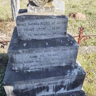 LAMB John -1905 & Maria -1905 :: LAMB Anne Maria -1867