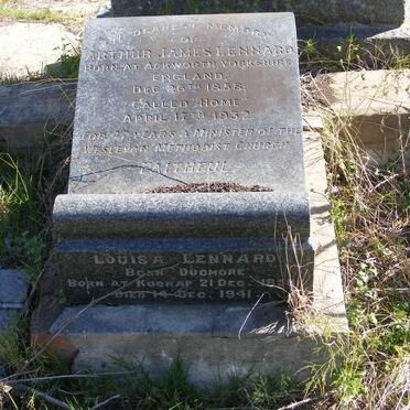 LENNARD Arthur James 1858-1932 &amp; Louisa DUGMORE 1858-1941