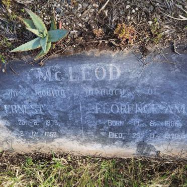 MCLEOD Ernest 1879-1959 &amp; Florence Amy 1886-1970