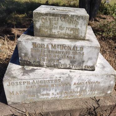 MCDONALD Nora -1904 :: MCDONALD Mary -1865 :: MCDONALD Mary Teresa -1852 :: MCDONALD Joseph Augustus -1856