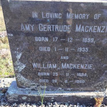 MACKENZIE William 1894-1960 &amp; Amy Gertrude 1899-1935