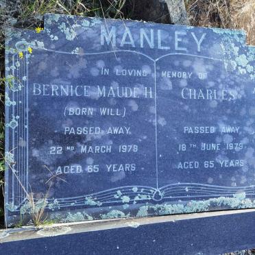 MANLEY Charles -1979 &amp; Bernice Maude H. WILL -1978